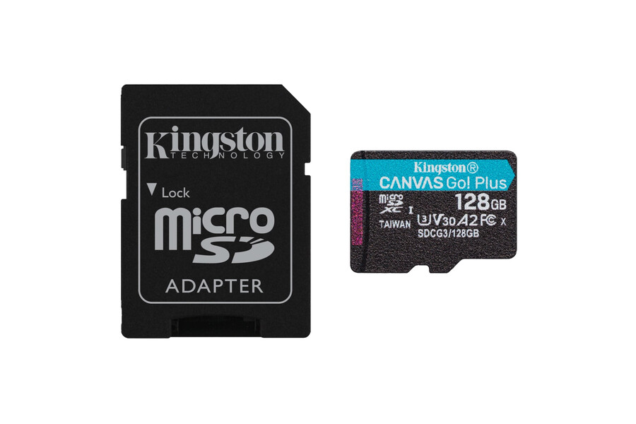 card microsd plus kingston canvas go de 128 gb