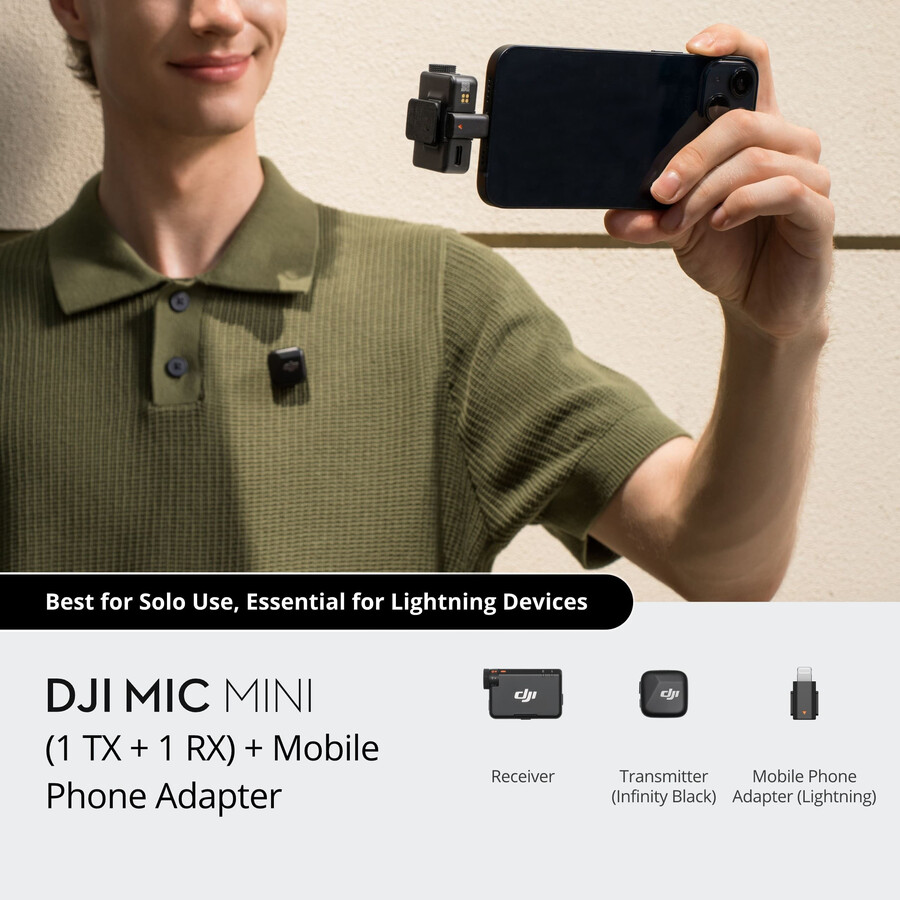 dji mic mini 1 transmisor 1 receptor adaptor telefon mobil lightning