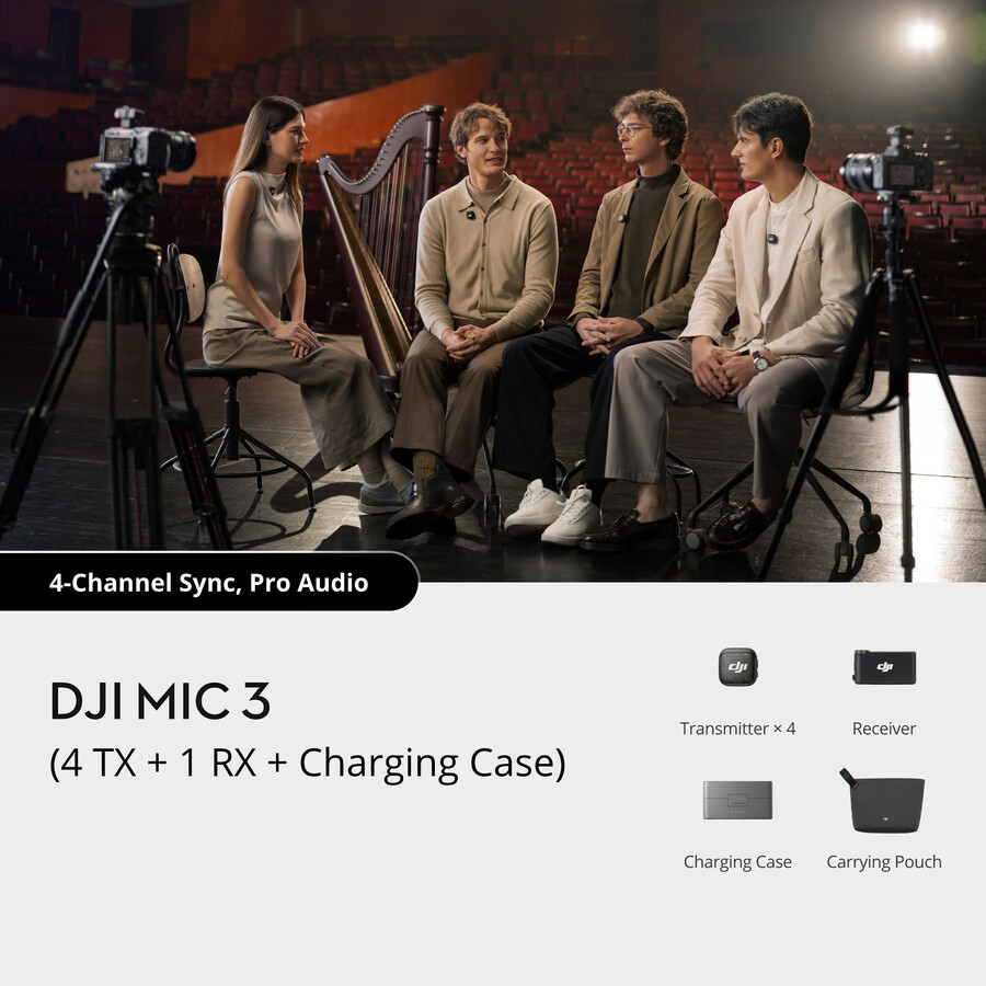 dji mic 3 4 transmisoare 1 receptor carcasă de încărcare