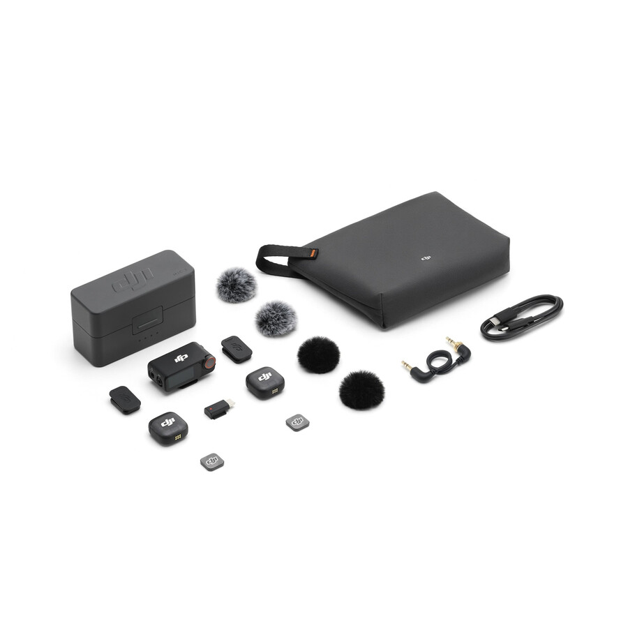 dji mic 3 2 transmisoare 1 receptor carcasă de încărcare